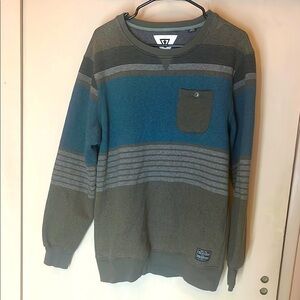 VISSLA Men's Crewneck Sweater sweatshirt- Teal and green size large preowned